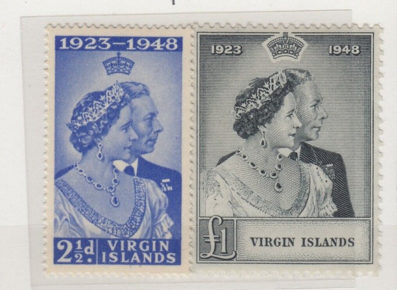 Virgin Islands KGVI 1948 Silver Wedding Set SG124/125 MNH JK2449
