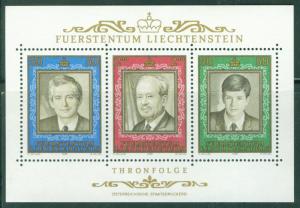 LIECHTENSTEIN Scott 885 MNH** 1988 Souvenir Sheet CV $4