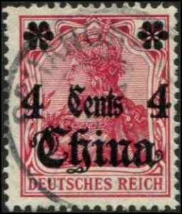 Germany Offices China SC# 49 Germania wmk 125 o/p 4c on 10pf used