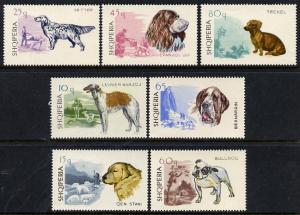 Albania 1966 Dogs set of 7 unmounted mint SG 1064-70