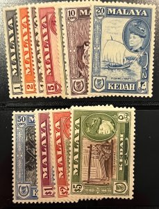 Malaya - Kedah 1957 SC 83-93 MNH Set