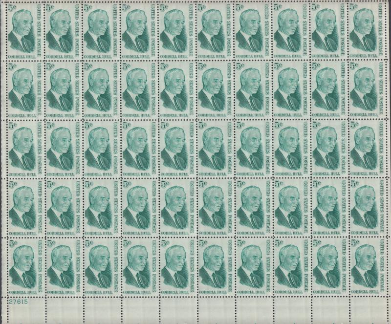 US #1235   Cordell Hull   Full sheet of 50  MNH