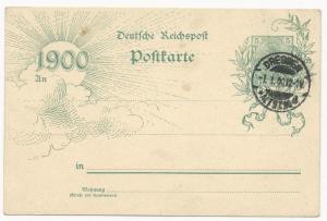 Germany H&G #40 Dresden Unused First Day Cover January 1, 1900