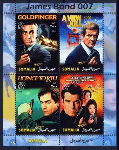James Bond 007 SEAN CONNERY  Sheetlet of 4 perf.MNH  Somalia 2004