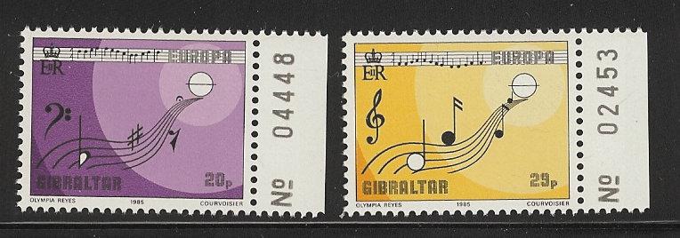 Gibraltar 1985 Europa set MNH Scott cat.#  471 - 472