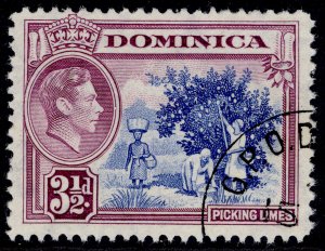 DOMINICA GVI SG104a, 3½d ultramarine & purple, FINE USED.