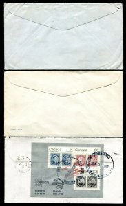 d77 - Canada QE2 Period Lot of (3) Covers. Postage Due, Esso, Registered