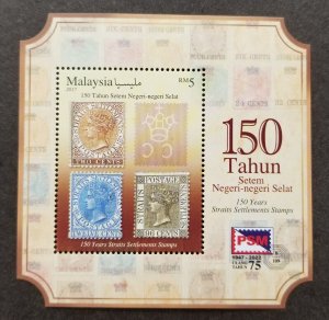 *FREE SHIP Malaysia 150 Years Straits Settlements Stamp 2022 (ms) MNH *PSM O/P