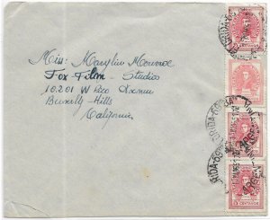 1951 Buenos Aires, Argentina to Marilyn Monroe, Hollywood, Ca (57878)