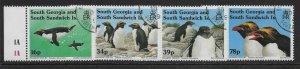 S.GEORGIA & S.SANDWICH IS. SG227/30 1993 MACARONI PENGUIN SET USED