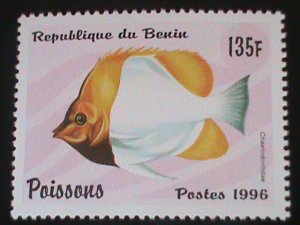 ​BENIN-1996-COLORFUL-BEAUTIFUL-LOVELY FISHES-MNH -VF-LAST ONE-HARD TO FIND