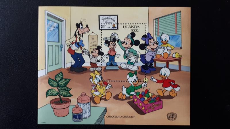 Disney - Uganda 1990. - Health and safety ** MNH Block/2