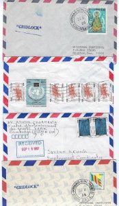 CAMBODIA 1950 80 LAOS JAPAN COLLECTION OF 11 COVERS TWO PAQUEBOT ON KANDY RMSG