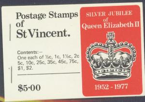 ST.VINCENT  483a,487a,491a MNH 1977 JUBILEE CPL.BOOKLET