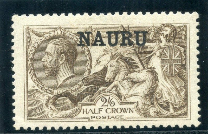 Nauru 1916 KGV 2s 6d chocolate-brown (Bradbury) MLH. SG 24.