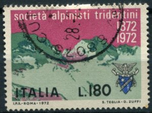 Italy Sc#1072 Used, 180L multi, Centenary of Tridentine Alpinists Society (1972)