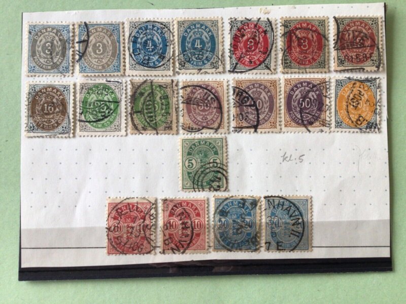 Denmark 1882-1895 used stamps A6670