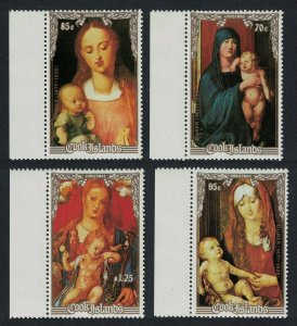 Cook Is. 'Virgin and Child' Paintings Christmas 4v Margins 1988 MNH