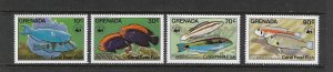 FISH - GRENADA #1211-14 WWF   MNH