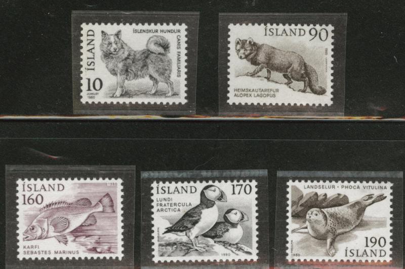 ICELAND Scott 526-7, 234-6 MNH** 1980 Animal stamps CV$2.50