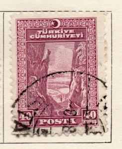 Turkey 1929-30 Early Issue Fine Used 40k. 152658 