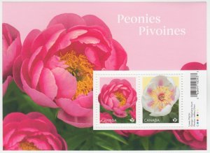 Canada - *NEW* Peonies Souvenir Sheet (Flowers) - 2025 - MNH