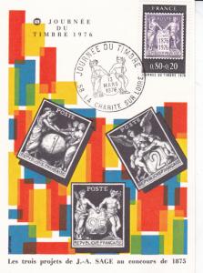 France 1976 International Stamp Day FDC Postcard Unused VGC