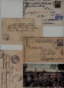 Kiauchau (Germany col.) 5 used cards pre-1910/ faults