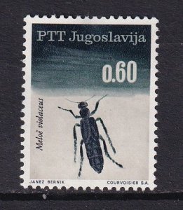 Yugoslavia   #812  MH  1966   beetles  60p