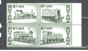 GUYANA 1987 LOCOMOTIVES  #1826 * 1828 MNH