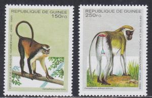 Guinea # 1280-1281, Monkeys, NH