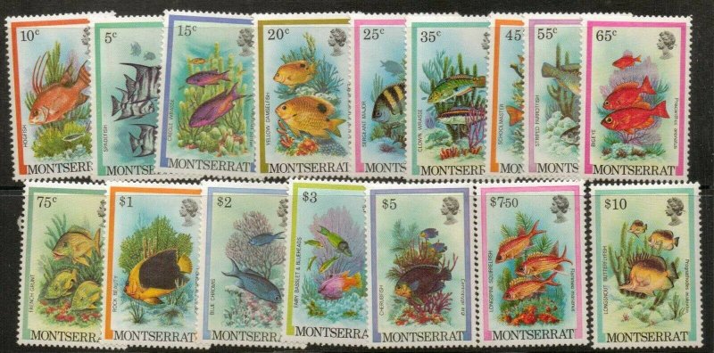 MONTSERRAT SG490/505 1981 FISH SET MNH