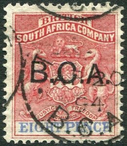 BRITISH CENTRAL AFRICA-1891-95 8d Rose-Lake & Ultramarine Sg 6 FINE USED V35979
