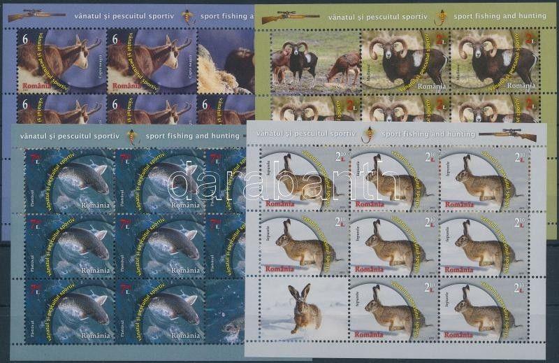 Romania stamp Sport hunting and fishing mini sheet set 2013 MNH WS189452