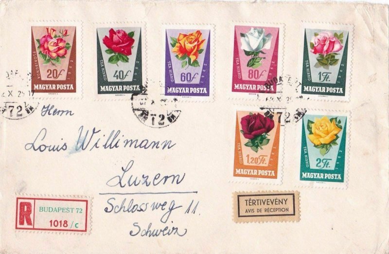 HUNGARY , 5 REGISTERED BUDAPEST  POSTAL COVERS    REF R 2034