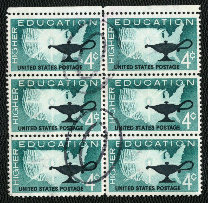 United States #1206, USED BLOCK OF 6 - 1962 - USA2483DST6