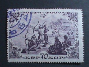 TANNU TUVA-1936 SC#93a ATHLETIC COMPETITION USED -VERY FINE- VERY HARD TO FIND