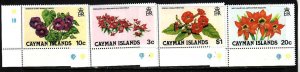 Cayman Is.-Sc#478-81- id2-unused NH set-Flowers-1981