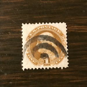 US SCOTT 123 - USED 1¢ Franklin  - F/VF - 2011 SSCV $450.00