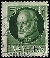 BAVARIA   #96a USED (1)  (DARK GREEN)