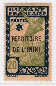 1932-38 French Colony Inini 20cMH* Stamp A22P17F8806-