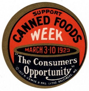 (I.B) US Cinderella : Canned Foods Week (1923)