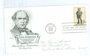 US 1242 1964 Sam Houston, pencil address