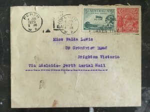 1929 Adelaide to Perth Australia FFC First Flight Cover Airmail