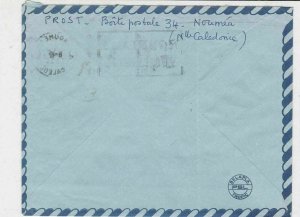 new caledonia & dependances 1960s air mail s.pacific games stamps cover ref21269 