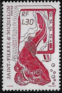 St Pierre & Miquelon #480 MNH Stamp - Cod - Fish