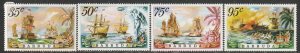 1975 Antigua-Barbuda - Sc 209-12 - MNH VF - 4 single - Battle of the Saints