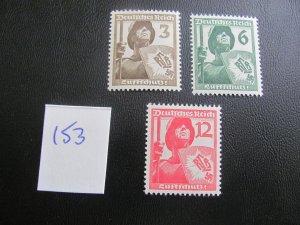 Germany 1937 MNH SC 481-483 SET VF/XF 15 EUROS (153)