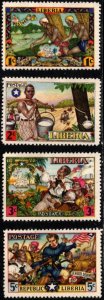 1949 Liberia Scott #- 309-312 Settlers in Liberia Set/4 MNH