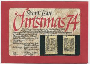 Australia Presentation Pack (1974) Christmas  Durer Art  (2) Mint